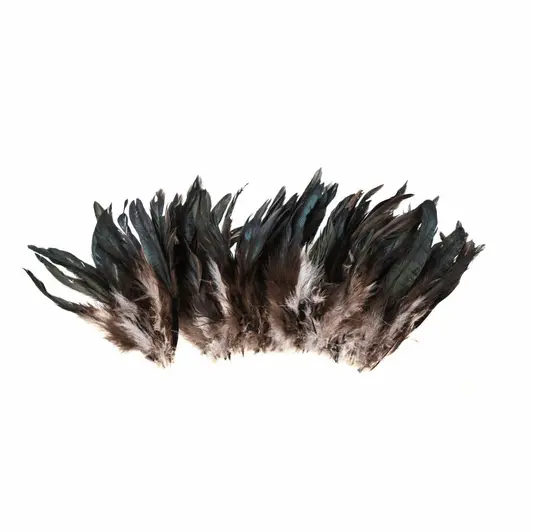 Iridescent Black Schlappen Feather – Premium Fly-Tying Material 1