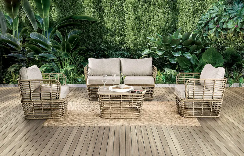 Johari 4-Piece Outdoor Lounge Conversation Set 1