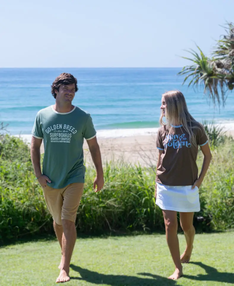 Kai Earthy Ringer Tee – Leaf Green 1
