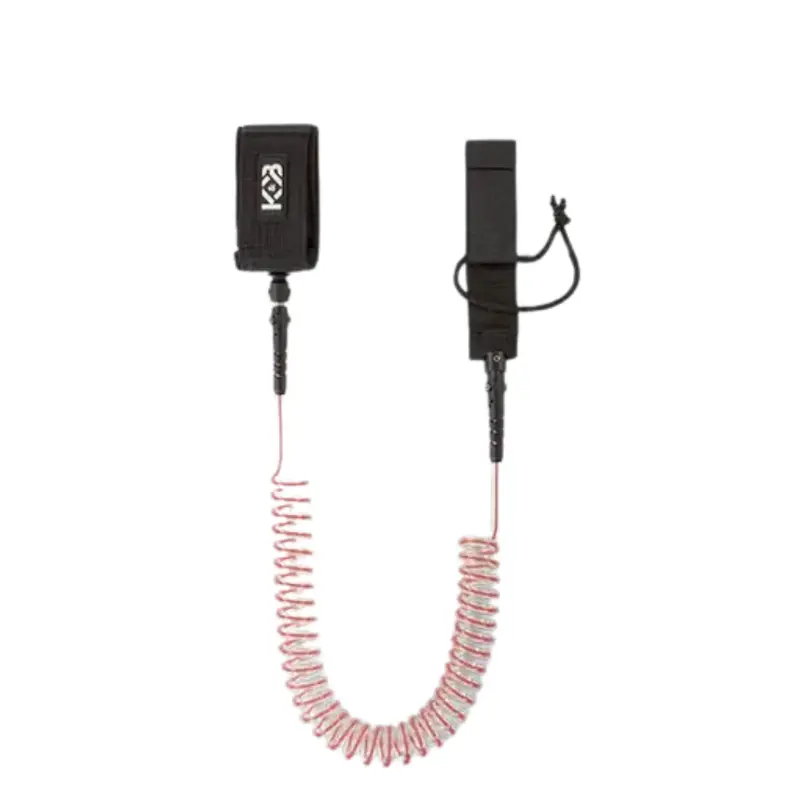 K&B Raspberry Spiral Foot Leash With Velcro Closure 1