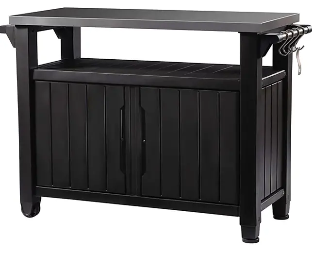 Keter Hudson Outdoor Grilling Table & Entertainment Storage Station 1