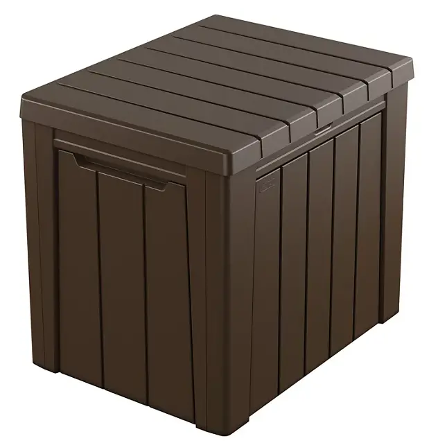 Keter Urban 30-Gallon Deck Box – Dual-Function Storage Table 1