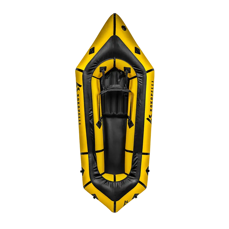 Kokopelli Rogue R-Deck Packraft – Removable Yellow Spraydeck Included 1