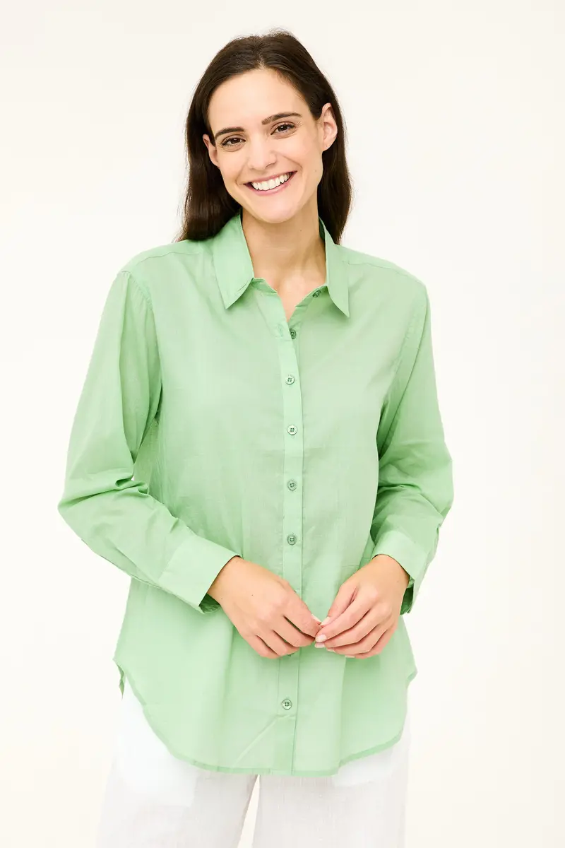 Laura Zephyr Green Lightweight Shirt 1