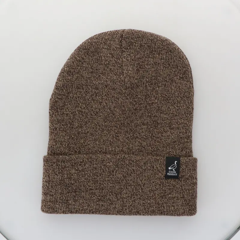 Legacy Marled Cuff Beanie With Woven Goose Label 1