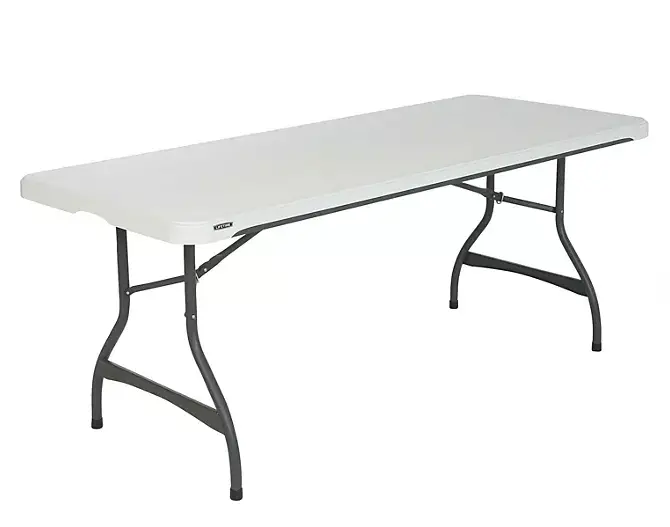 Lifetime 6-Foot Stacking Folding Table – Commercial Strength, Color Assortment 1