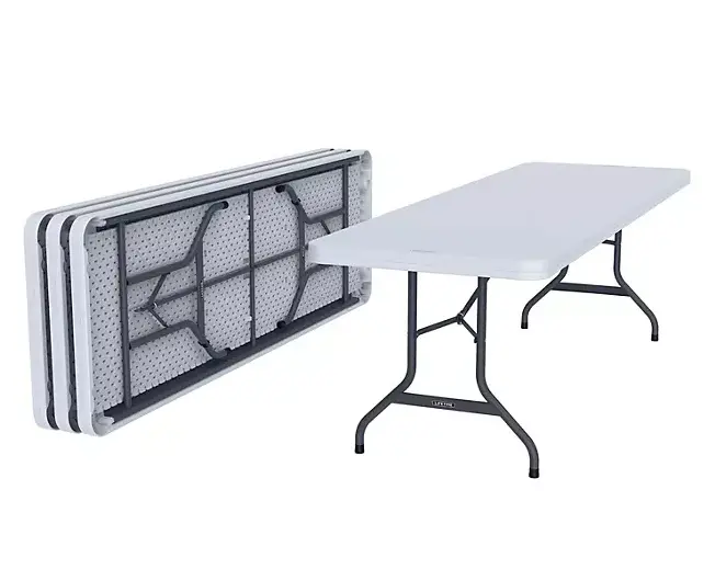 Lifetime 8-Foot Commercial Folding Tables – 4-Pack, Select Color 1