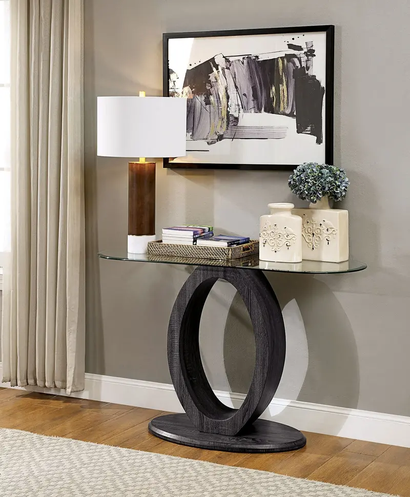 Lodia Gray Sofa Table With Powder-Coated Finish – Furniture Of America (Cm4825Gy-S-Pk) 1