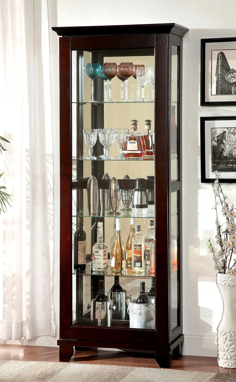 Ludden Curio Display Cabinet By Furniture Of America (Cm-Cr135) 1