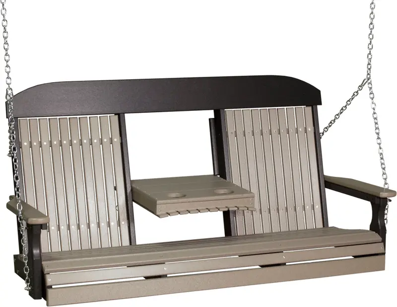 Luxcraft 5-Foot Classic Porch Swing Featuring Console 4