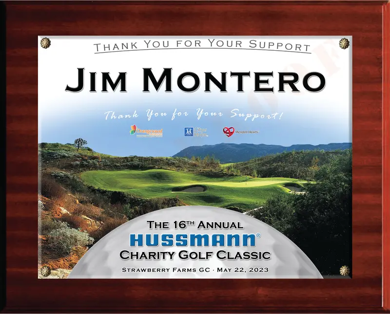 Mahogany Sponsor Appreciation Plaque 1