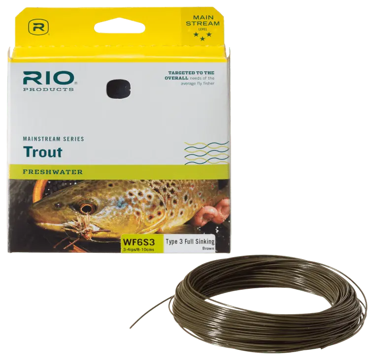Mainstream Type 3 Full-Sink Fly Line – Wf7S3, Brown 1