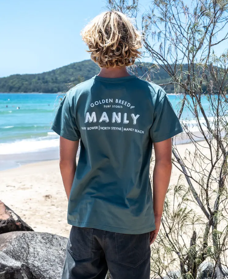 Manly Old School T-Shirt In Fern 1