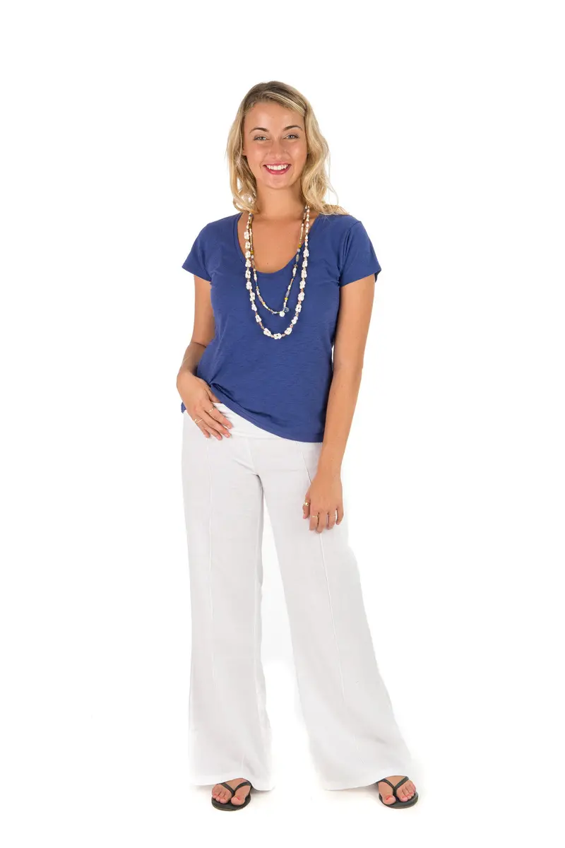 Marigot Roll-Down Pant In Soft White 1