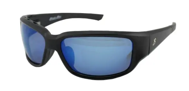 Matte Black B.B. Outdoor Optics Sunglasses Featuring Smoke & Blue Lens Tint 1