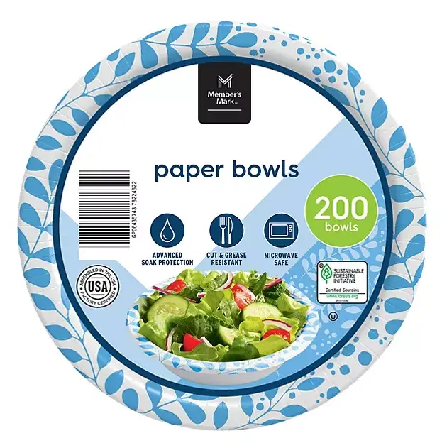 Member'S Mark 12 Oz. Ultra Snack And Dip Paper Bowls – 200 Count 1