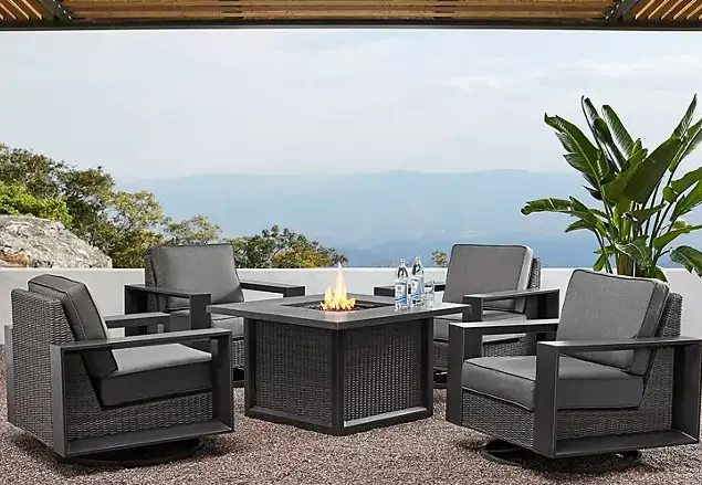 Member'S Mark Adler 5-Piece Fire Chat Lounge Set With Sunbrella Cushioning 1