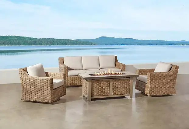 Member'S Mark Breck 4-Piece Deep Seating Collection With Built-In Fire Pit 1