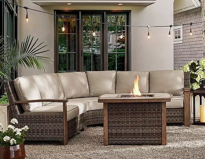 Member'S Mark Bungalow 4-Piece Fire Pit Sectional Patio Set 1