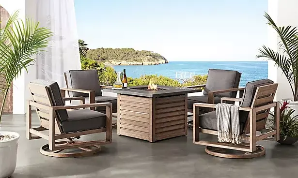 Member'S Mark Cahaba 5-Piece Outdoor Fire Pit Ensemble With Sunbrella Upholstery 1