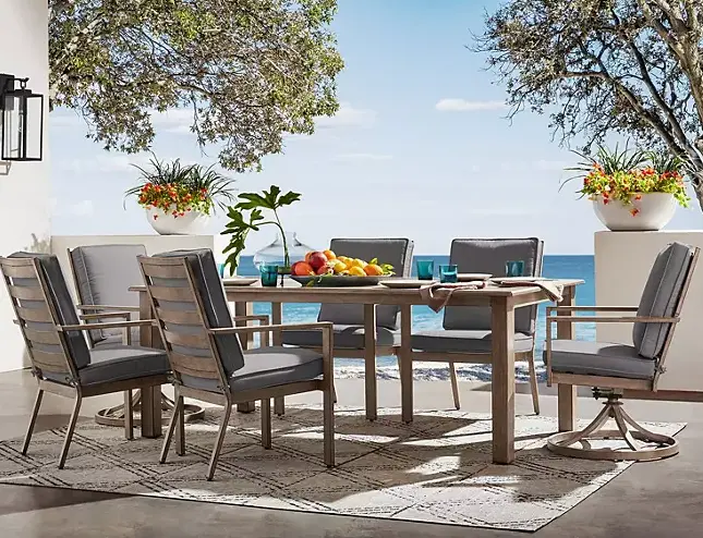Member'S Mark Cahaba 7-Piece Outdoor Dining Set In Cast Slate 1
