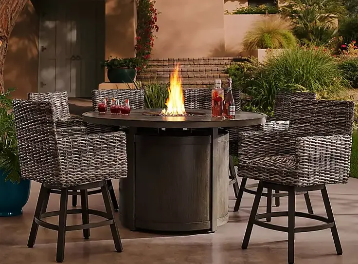 Member'S Mark Halstead 7-Piece Balcony Dining Set With Fire Element 1