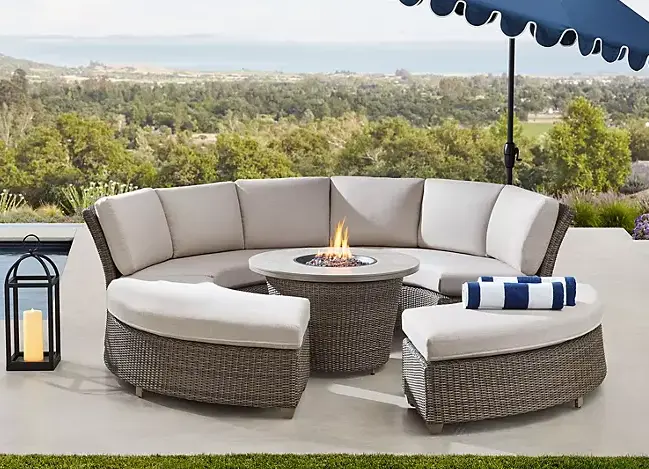 Member'S Mark Hampton 5-Piece Fire Pit Sectional Seating System 1