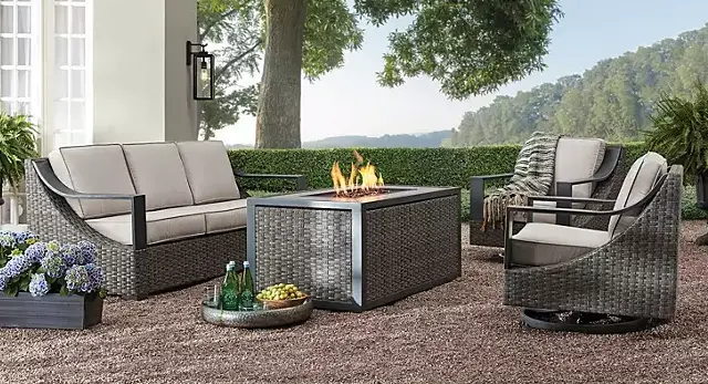 Member'S Mark Harper 4-Piece Outdoor Fire Pit Seating Set With Sunbrella Cushions 1