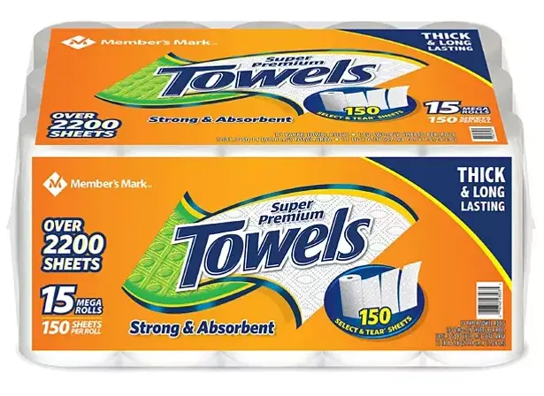 Member'S Mark Select & Tear 2-Ply Paper Towels – 15 Rolls (150 Sheets Each) 1