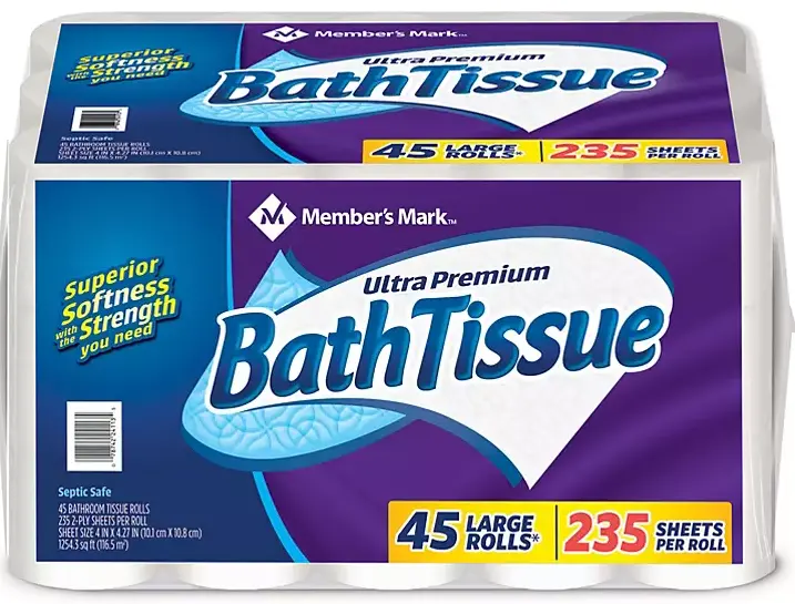 Member'S Mark Ultra Premium 2-Ply Toilet Paper – 45 Rolls (235 Sheets Each) 1