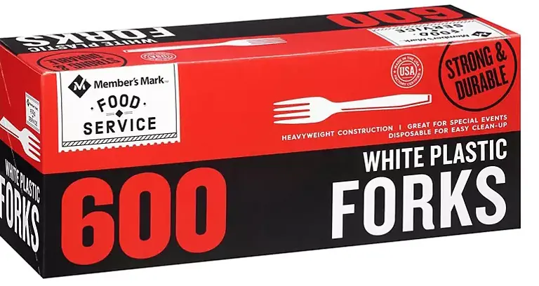 Member'S Mark White Plastic Forks – 600 Count 1