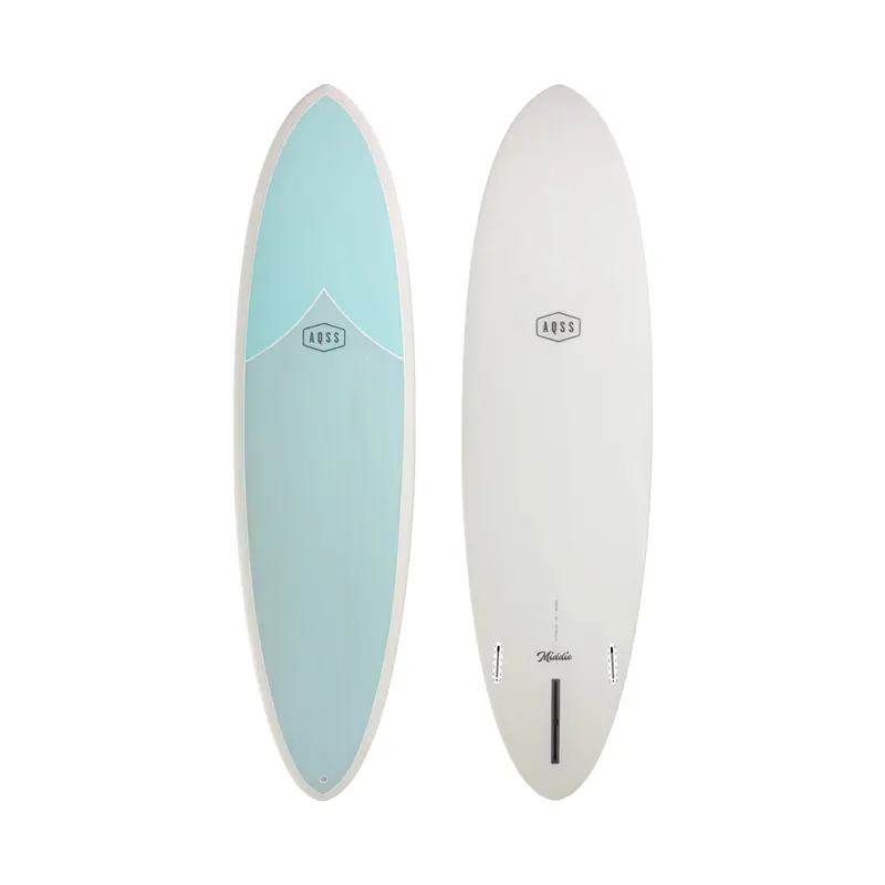 Middie Blue-And-White Midlength Surfboard For Intermediate Riders 1