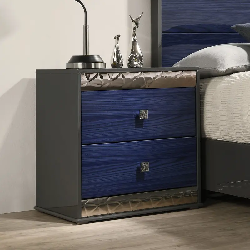 Morcote Accent Nightstand By Furniture Of America (Fm7250Bl-N) 1