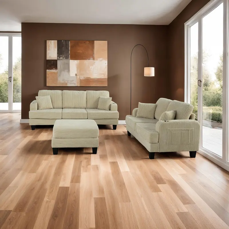 Moretaine Contemporary Sofa By Furniture Of America – Sl6932Bg-Sf-Pk 1