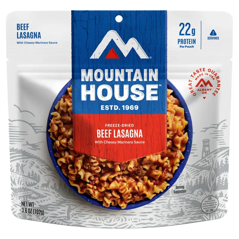 Mountain House Beef Lasagna – Dehydrated Family-Sized Dinner 1