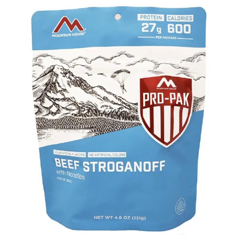 Mountain House Beef Stroganoff Freeze-Dried Meal Pack 1