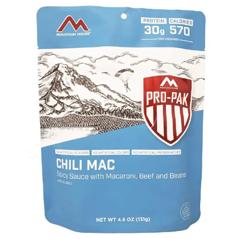 Mountain House Chili Mac With Beef Freeze-Dried Meal Pack 1