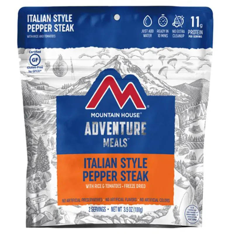 Mountain House Italian-Style Pepper Steak Freeze-Dried Meal 1