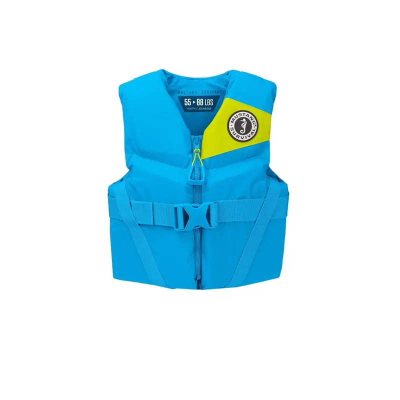 Mustang Rev Youth Foam Life Vest – Azure Blue 1