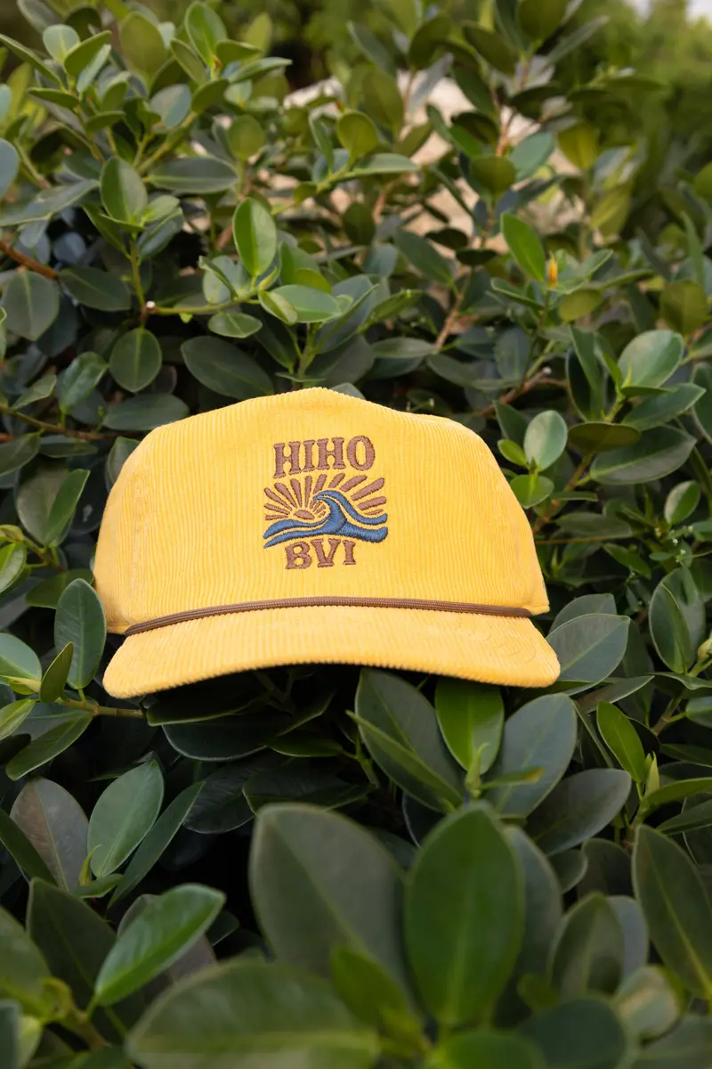 Mustard Yellow Retro Corduroy Hat 1