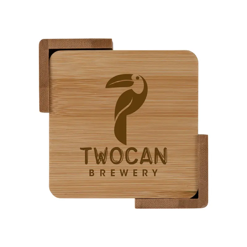 Natural Bamboo Coaster Set – Eco-Friendly Design 1