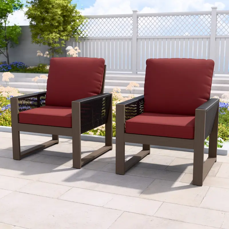 Natural Cedar Outdoor Chair Set – Two Matching Seats 2