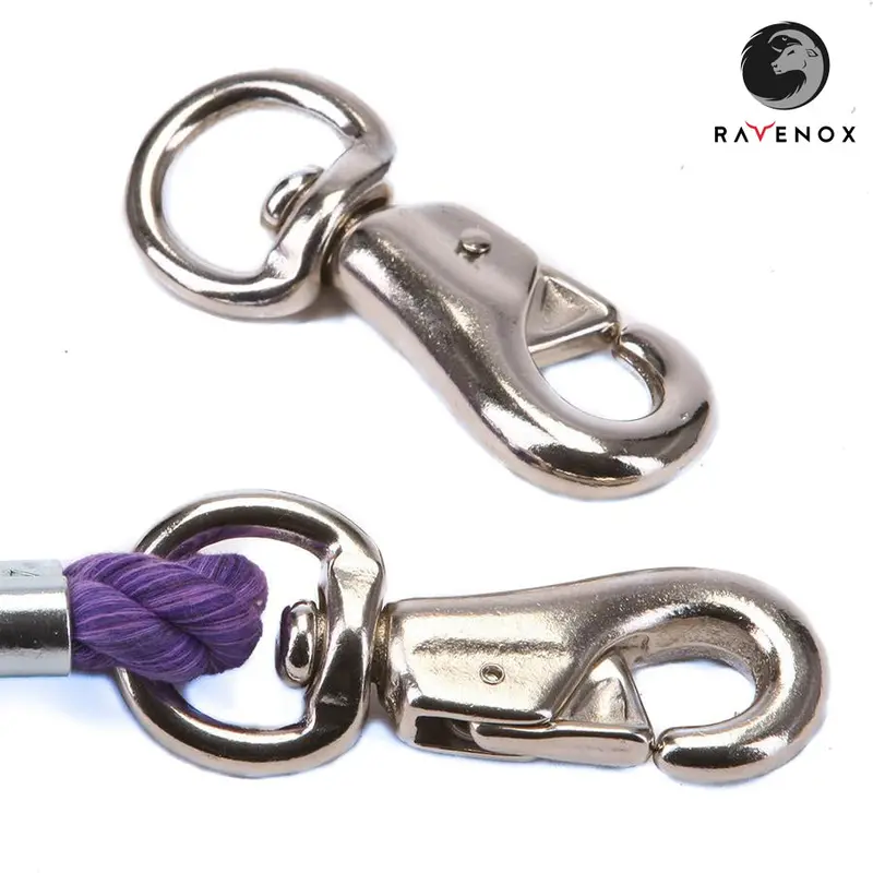 Nickel-Plated Swivel Bull Snap – Industrial-Grade Metal Hook 1