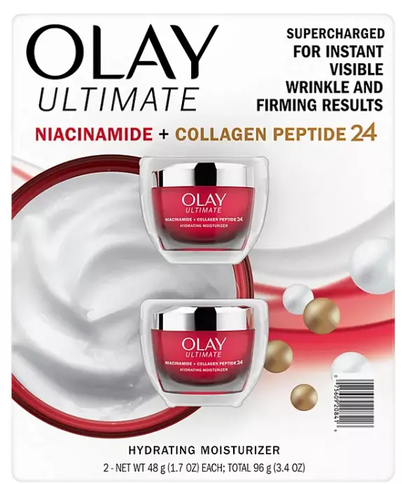 Olay Ultimate Niacinamide + Collagen Peptide 24 Hydrating Face Moisturizer (1.7 Oz, 2-Pack) 1