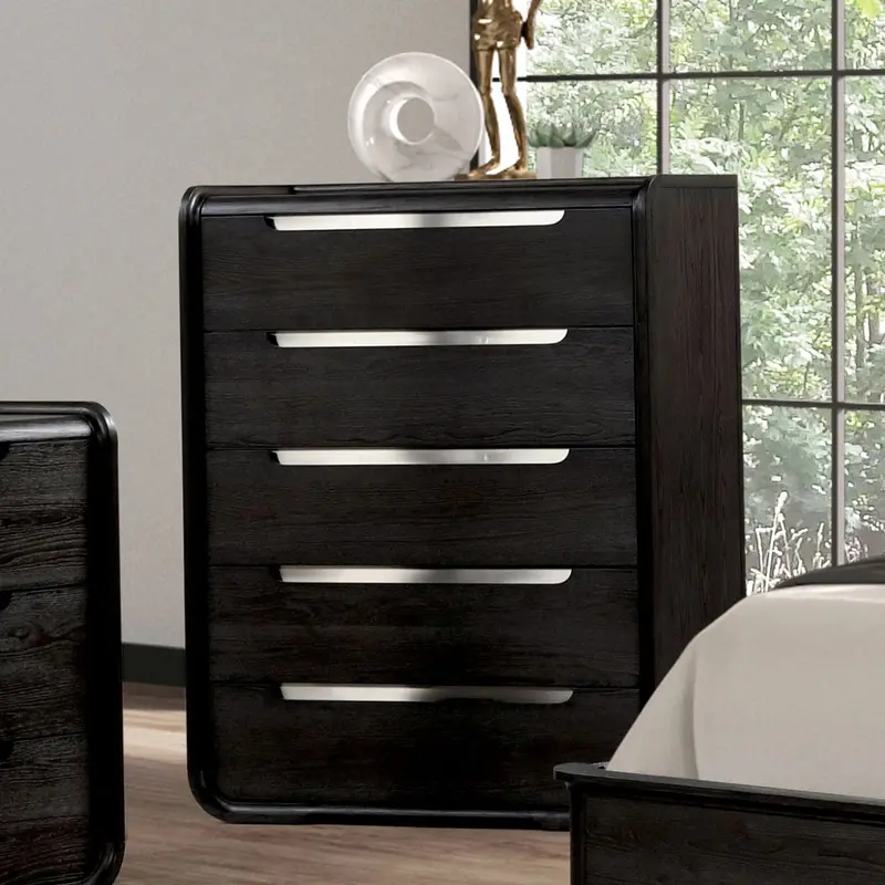 Osterley Black 6-Drawer Chest 1