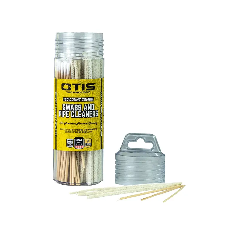 Otis Technology Cleaning Kit: 100 Single-Tip Swabs + 50 Pipe Cleaners 1