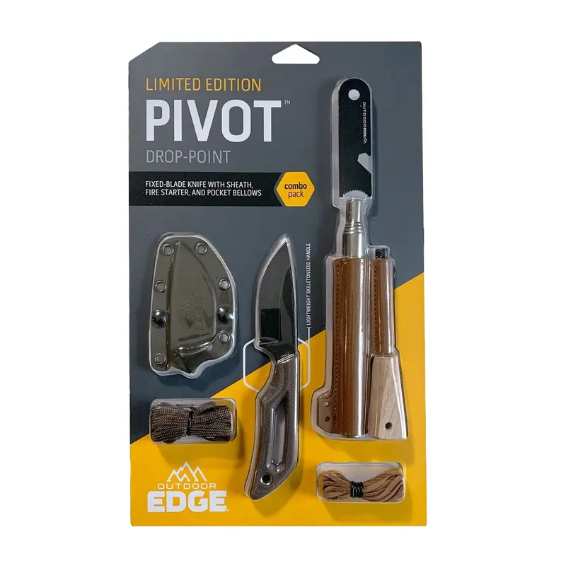 Outdoor Edge Pivot Drop Point Knife With Integrated Ferro Rod 1