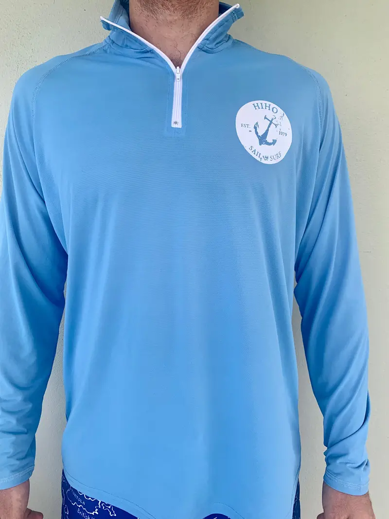Oval Anchor Upf 50 Tech Shirt In Ocean Blue 1