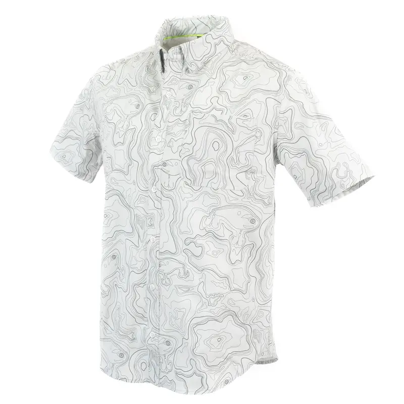Overcast Topo Breathable Fishing Shirt With Uv Protection 1