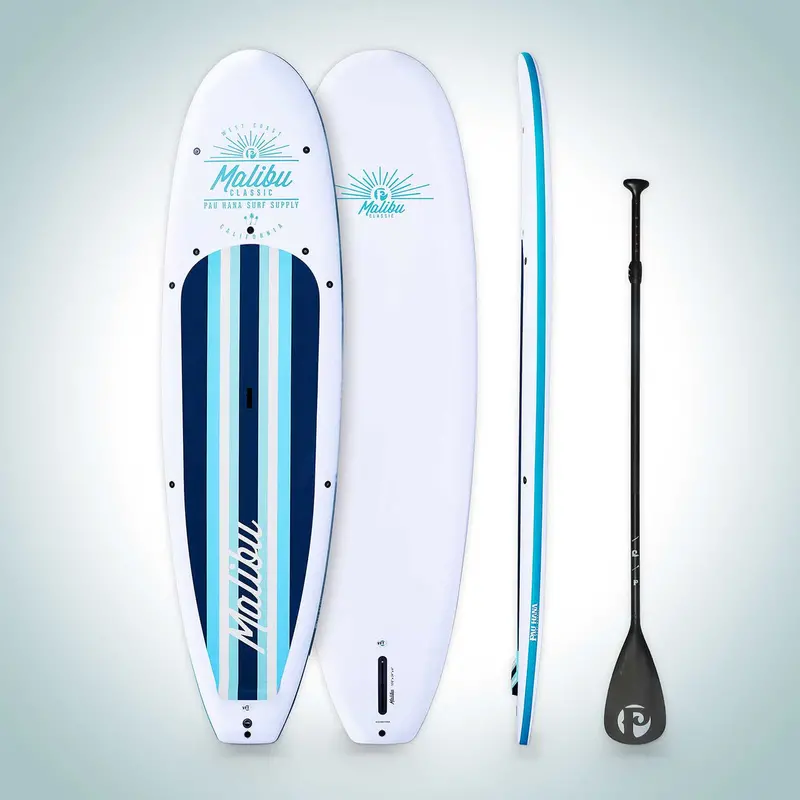 Pau Hana Malibu Classic 10'6" Surfboard – White Finish 1
